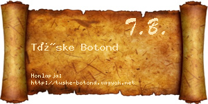Tüske Botond névjegykártya